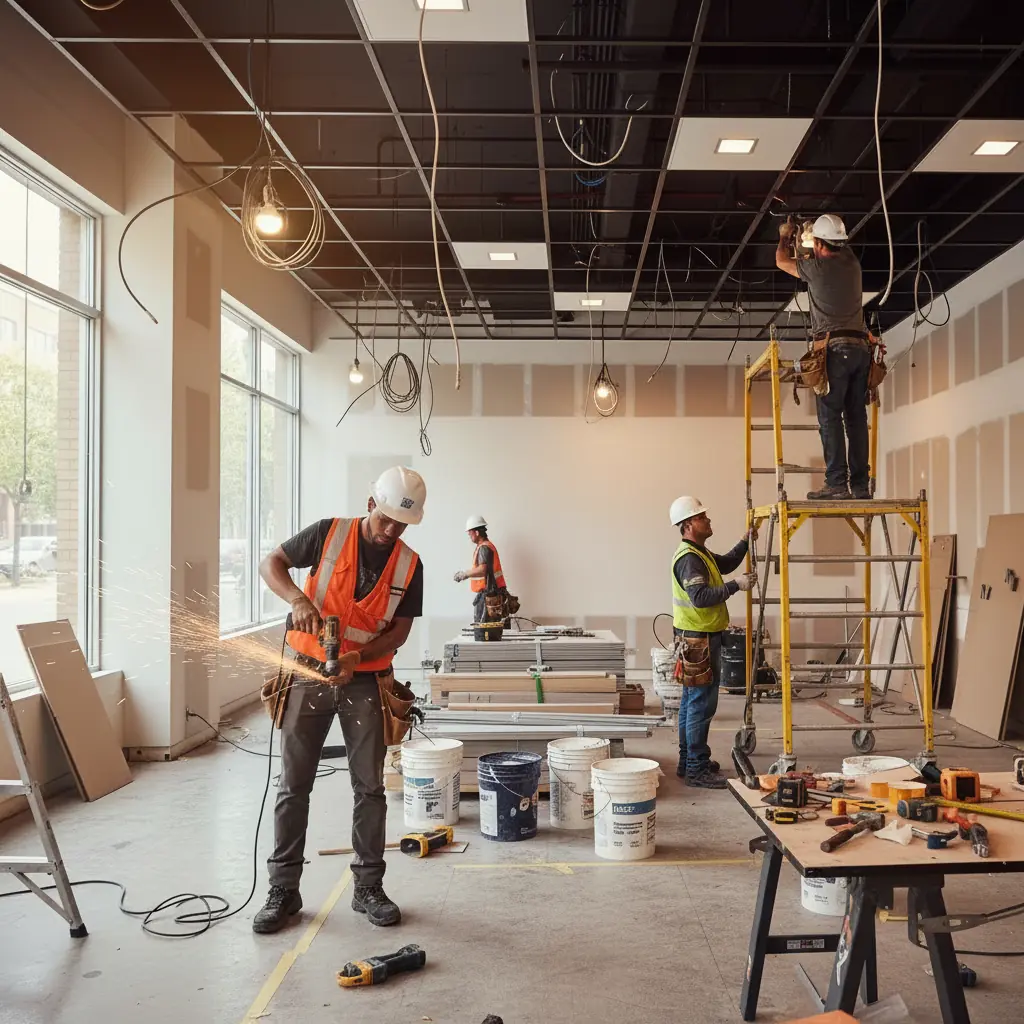 Commercial construction and renovation project in Lexington, KY by Handy Manny's LLC